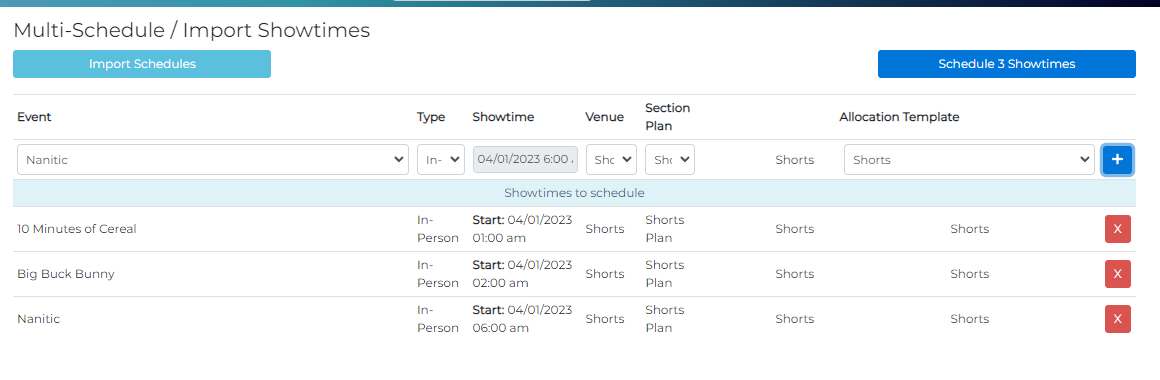 shorts in the multi-scheduler